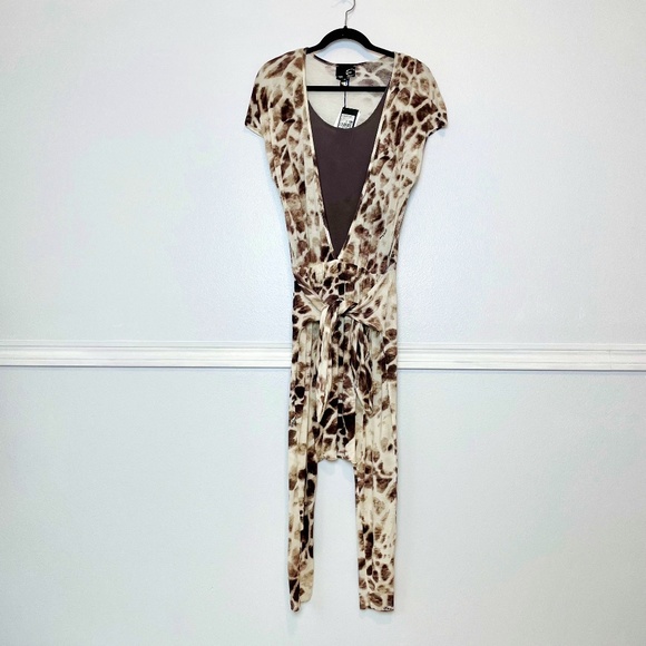 Just Cavalli Animal Print Harem Jumpsuit